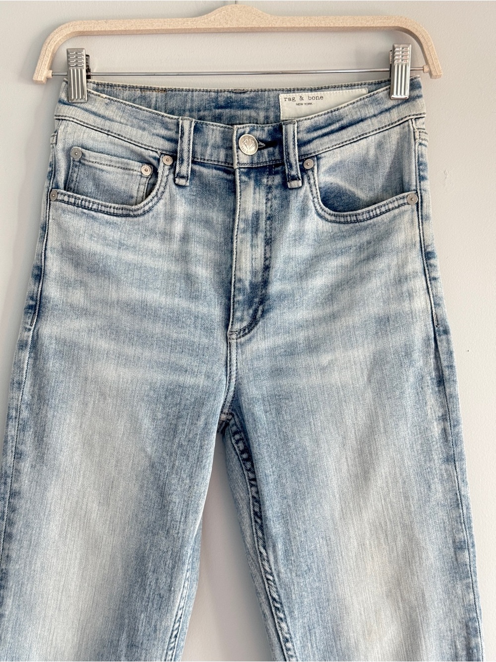 rag & bone Wren High-Rise Slim Ankle Jeans Emma Wash Size 25 - Picture 3 of 16